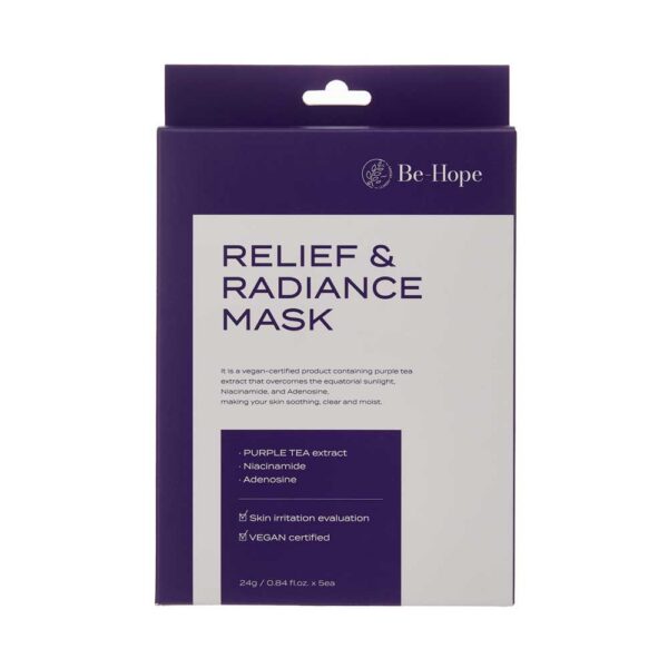 be-hope-relief-and-radiance-mask-1 Be-Hope Mitrinoša un nomierinoša lokšņu maska